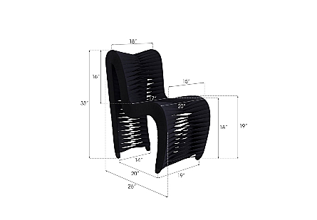 Seat Belt Dining Chair Black/Black