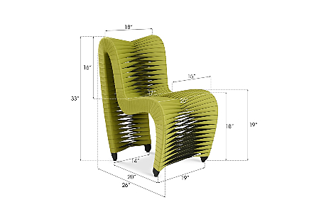 Seat Belt Dining Chair Green