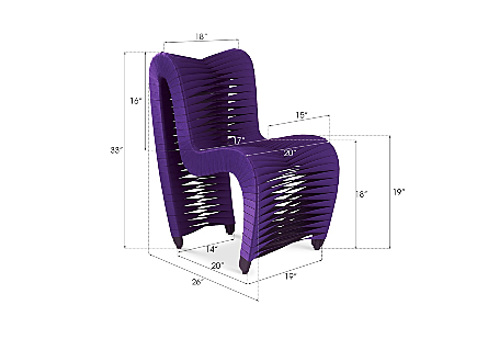 Seat Belt Dining Chair Purple