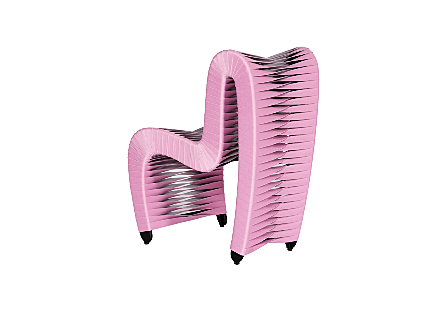 Seat Belt Dining Chair Pink/White