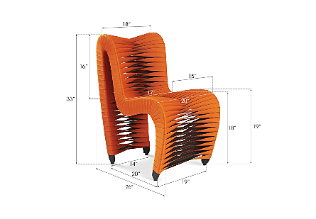 Seat Belt Dining Chair Orange