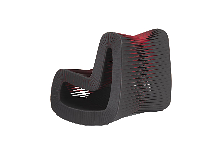 Seat Belt Rocking Chair Black/Red