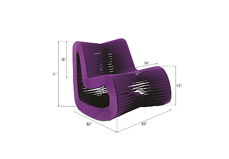 Seat Belt Rocking Chair Purple