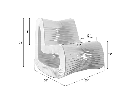 Seat Belt Rocking Chair White