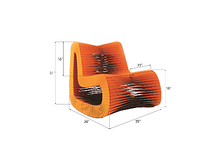 Seat Belt Rocking Chair Orange