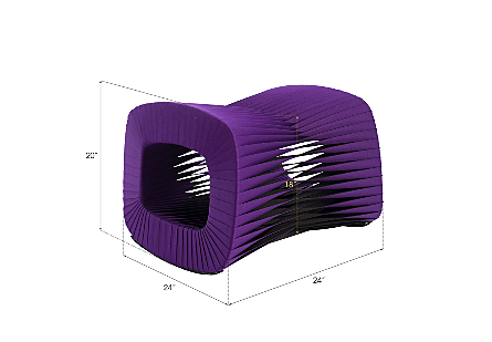 Seat Belt Ottoman Purple