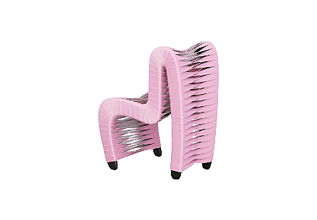 Seat Belt Chair Kid Sized, Pink/White