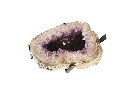 Amethyst Coffee Table Metal Base