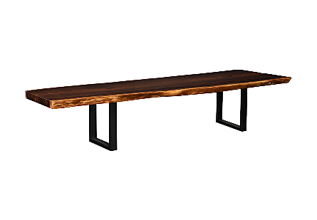 Origins Dining Table Live Edge, Natural, Satin Black Legs