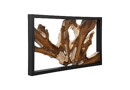 Framed Root Wall Art Rectangle, Black