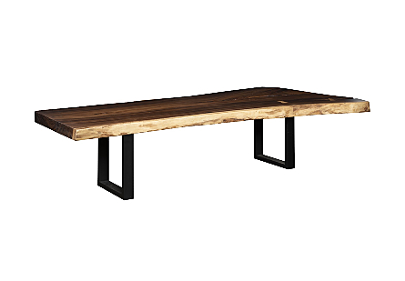 Origins Dining Table Live Edge, Natural, Satin Black Legs