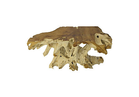 Teak Root Console Table Bleached