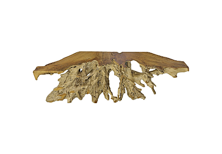 Teak Root Console Table Bleached