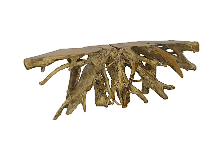 Teak Root Console Table Natural