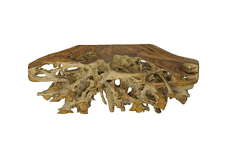 Teak Root Console Table Bleached