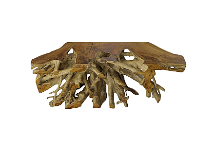 Teak Root Console Table Natural