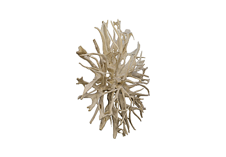 Teak Root Wall Sculpture Bleached