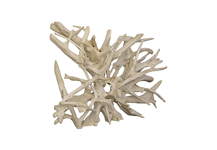 Teak Root Wall Sculpture Bleached