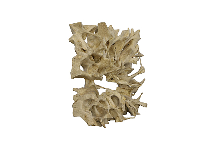 Teak Root Wall Sculpture Bleached