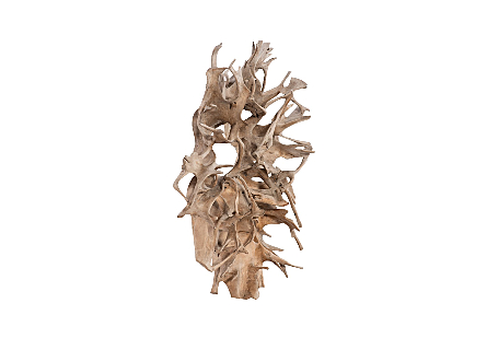 Teak Root Wall Sculpture Bleached