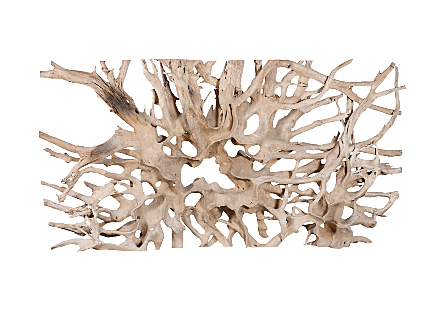 Teak Wood Sculpture Bleached