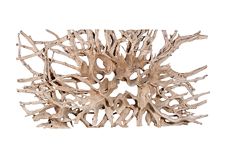 Teak Wood Sculpture Bleached