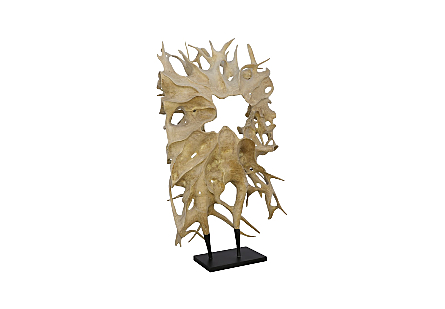 Teak Root Sculpture Bleached