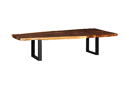 Origins Dining Table Live Edge, Natural, Satin Black Legs