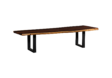 Origins Dining Table Live Edge, Natural, Satin Black Legs