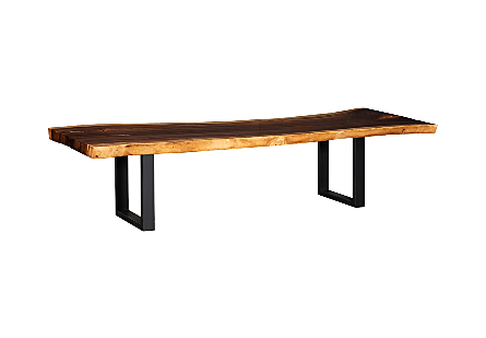 Origins Dining Table Live Edge, Natural, Satin Black Legs