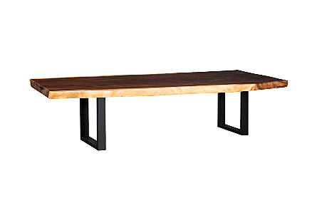 Origins Dining Table Live Edge, Natural, Satin Black Legs