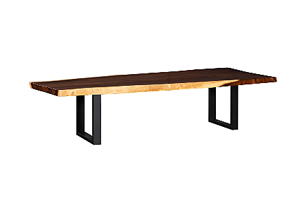 Origins Dining Table Live Edge, Natural, Black Satin Legs