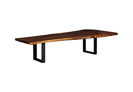 Origins Dining Table Live Edge, Natural, Satin Black Legs