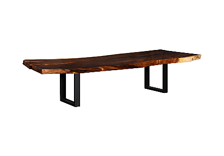 Origins Dining Table Live Edge, Natural, Satin Black Legs