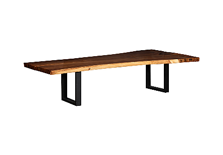 Origins Dining Table Live Edge, Natural, Satin Black Legs