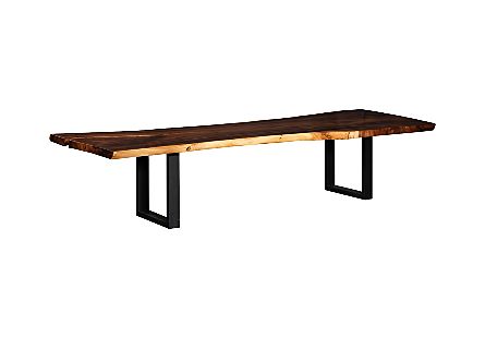 Origins Dining Table Live Edge, Natural, Satin Black Legs