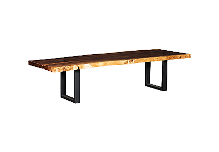 Origins Dining Table Live Edge, Natural, Satin Black Legs