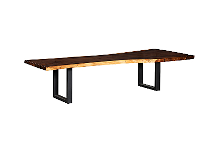 Origins Dining Table Live Edge, Natural, Satin Black Legs