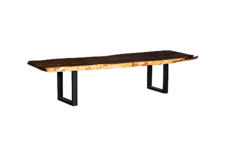 Origins Dining Table Live Edge, Natural, Satin Black Legs