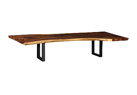 Origins Dining Table Live Edge, Natural, Satin Black Legs