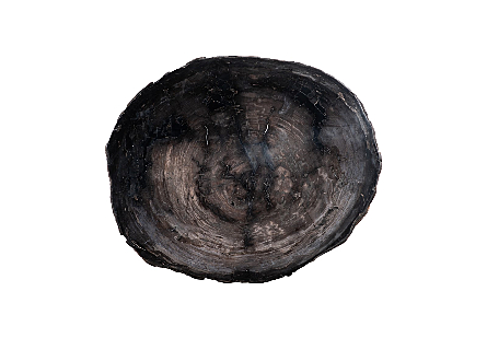 Petrified Coffee Table Round, Metal Black Base