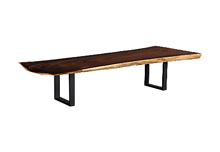 Origins Dining Table Live Edge, Natural, Satin Black Legs