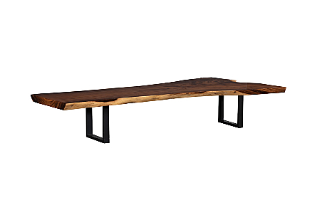 Origins Dining Table Live Edge, Natural, Satin Black Legs