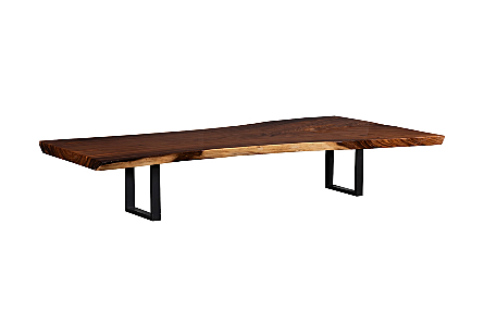 Origins Dining Table Live Edge, Natural, Satin Black Legs