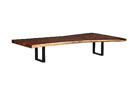 Origins Dining Table Live Edge, Natural, Satin Black Legs