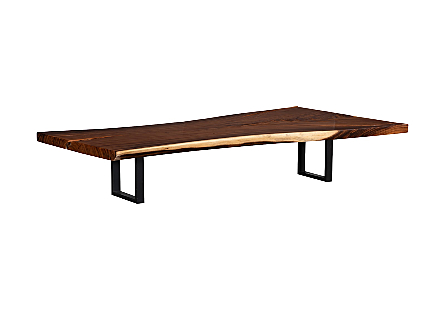 Origins Dining Table Live Edge, Natural, Satin Black Legs