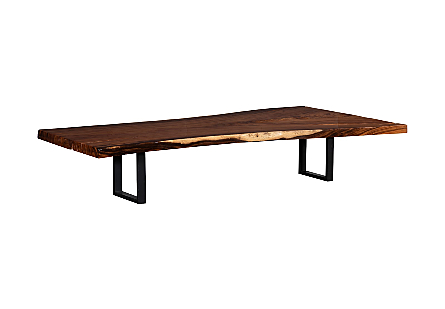 Origins Dining Table Live Edge, Natural, Satin Black Legs