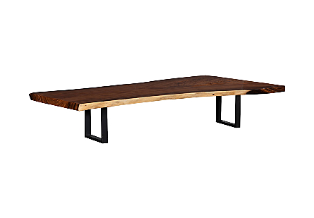 Origins Dining Table Live Edge, Natural, Satin Black Legs