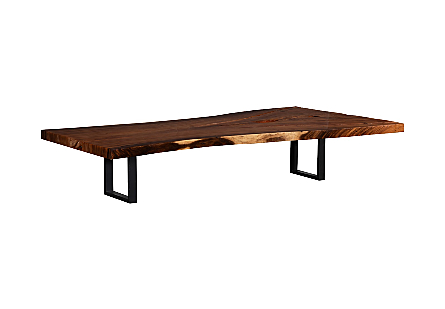 Origins Dining Table Live Edge, Natural, Satin Black Legs