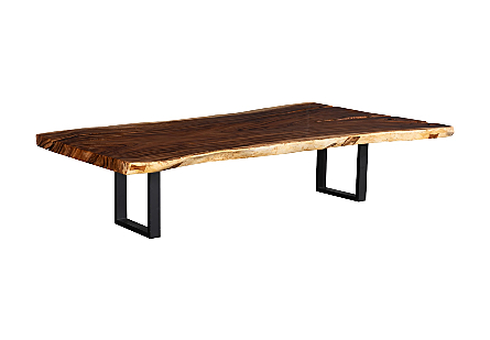 Origins Dining Table Live Edge, Natural, Satin Black Legs